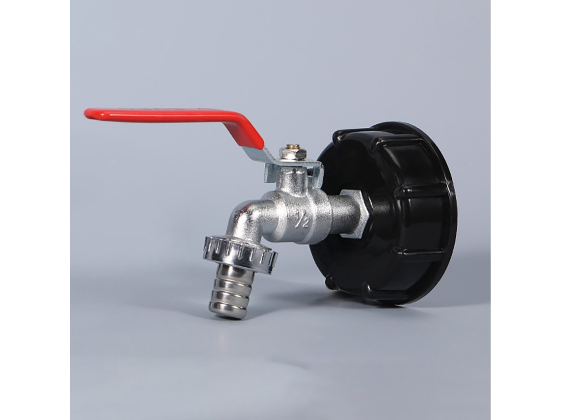 Torneira Para Tanque Ibc Com Conexão Mangueira De 15 Mm Aquaforge