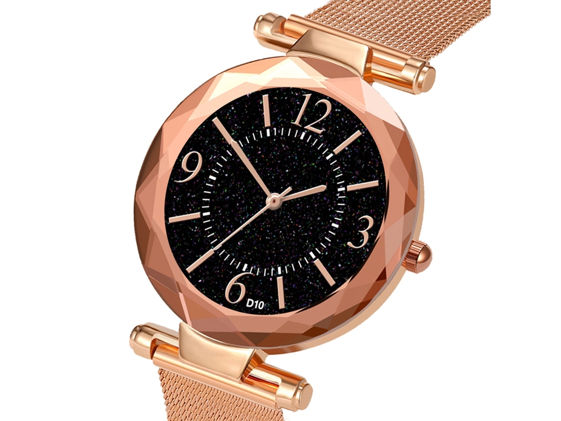 Reloj De Cuarzo Para Hombre Y Mujer Con Correa De Acero, Pareja Casual Zhoulianfa (oro Rosa)