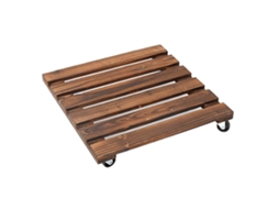 Soporte De Planta De Madeira Com Rodas Silenciosas Para Interior E Exterior Maceta Grande