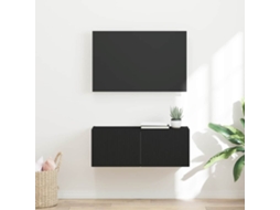 Vidaxl Armário De Tv De Parede 78,5 X 31 X 29,5 Cm Preto
