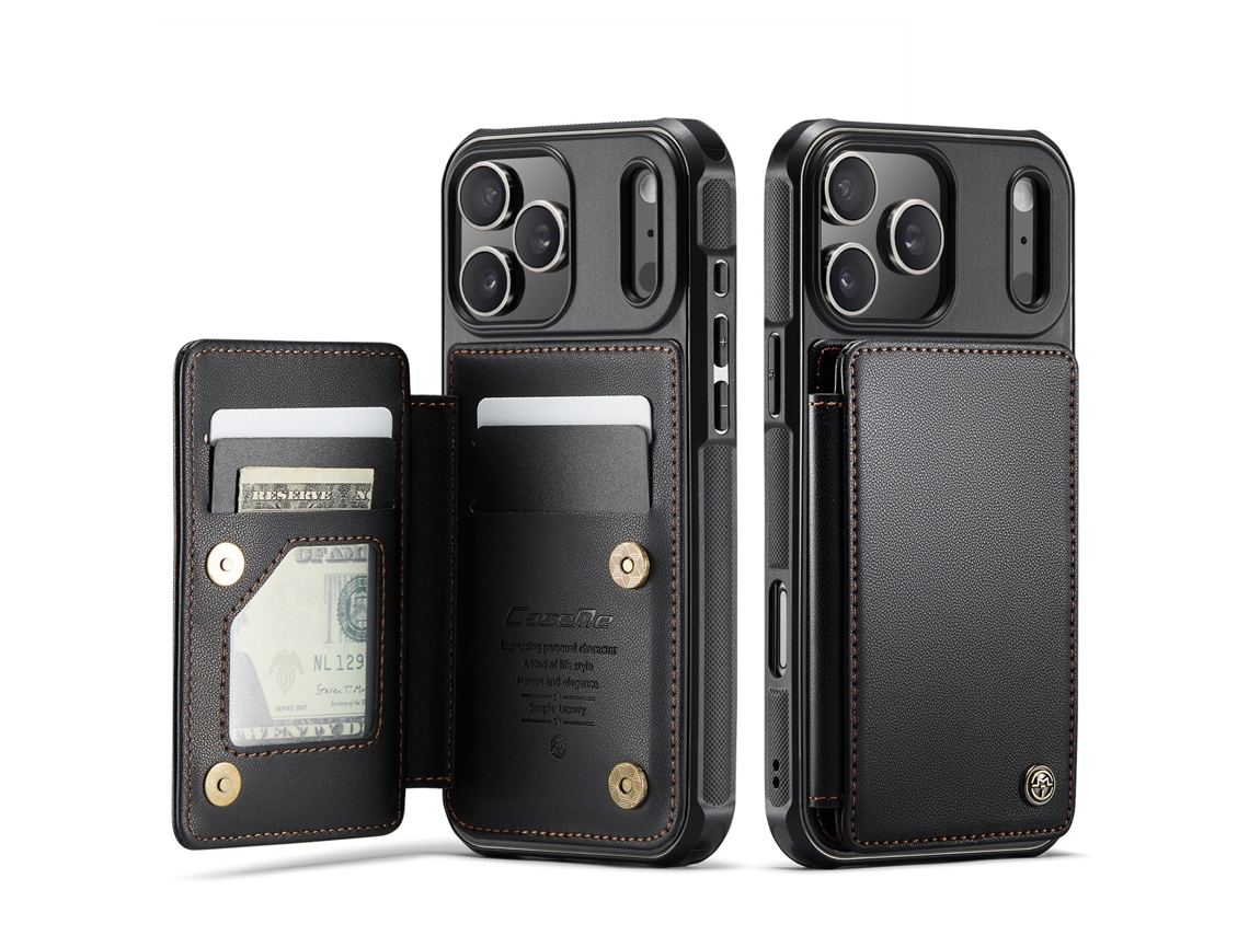 Escova Antifurto Para Capa De Celular Flip Com Compartimento Para Cartãopreto - Iphone 16 E/iphone 17 E