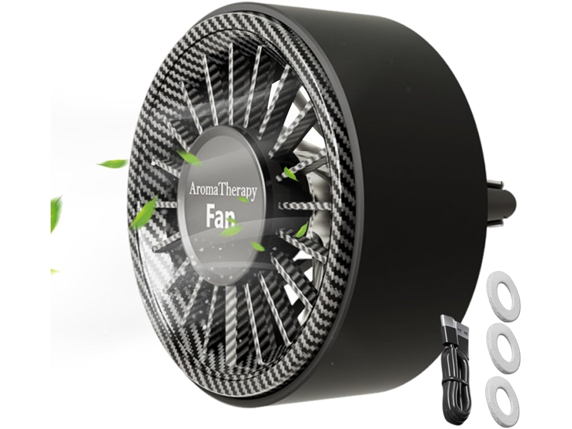 Ventilador De Carro Pequeno Com Luz Colorida Para Resfriamento