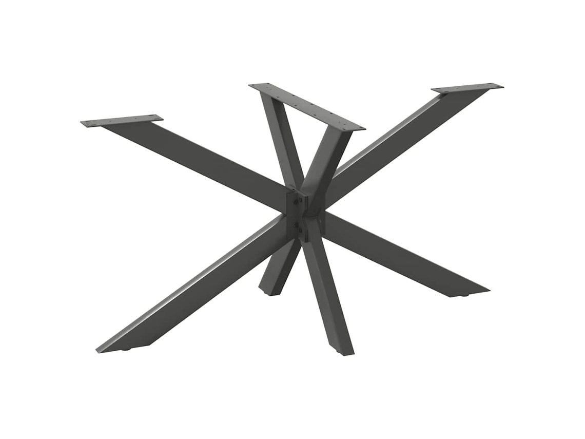 Vidaxl Pé De Mesa De Jantar Em Formato De Aranha, Antracite, 150x78x(72-73) Cm, Aço