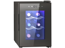 Adega Climatizada 6 Garrafas 17l 8-18°c Led Touch Controlo Preta