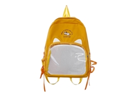 Mochila Transparente, Fofa E Estilosa, Ideal Para Escola, Compras, Viagens E Trabalho, Na Cor Laranja.