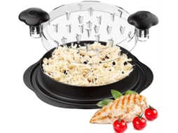 Desfiador de Frango, Carne Frango com Escova e Placa Silicone, Moedor Vermelho para Porco Desfiada, Bovina AQUAFORGE (preto)