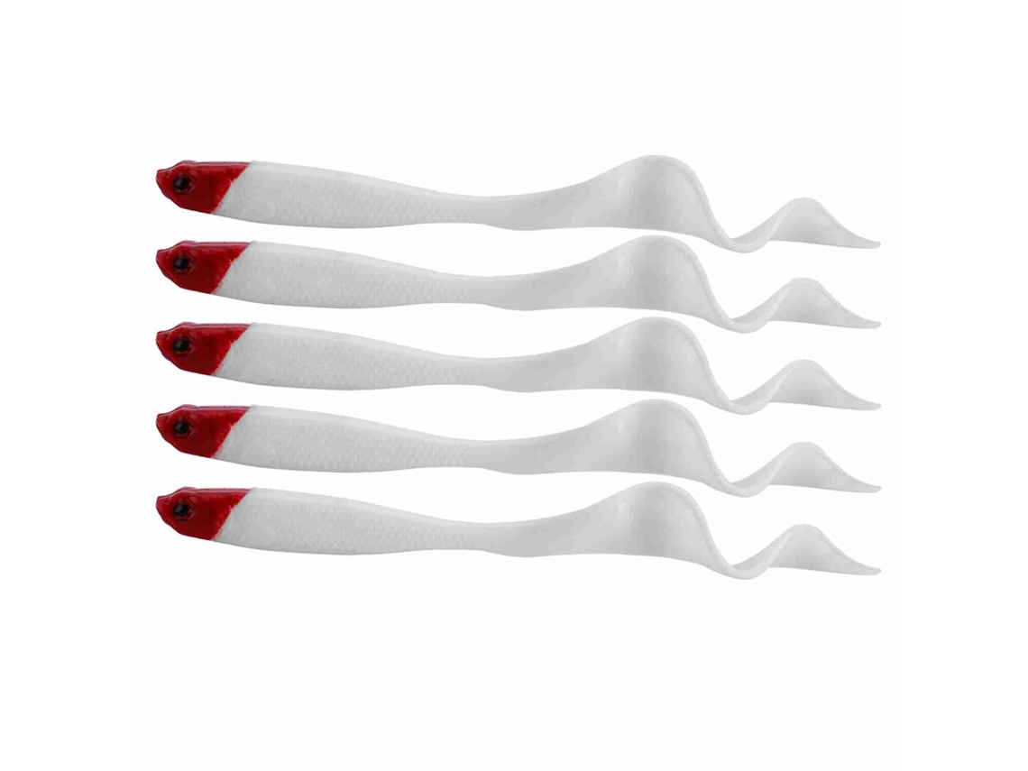 Isca Artificial Peixe Cabeça Vermelha 5pcs