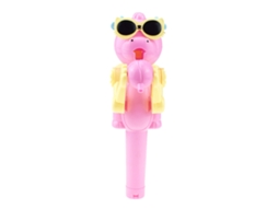 Primerox estojo de Pirulito Robô Animal Fofo Rosa Dinossauro 21cm para Crianças