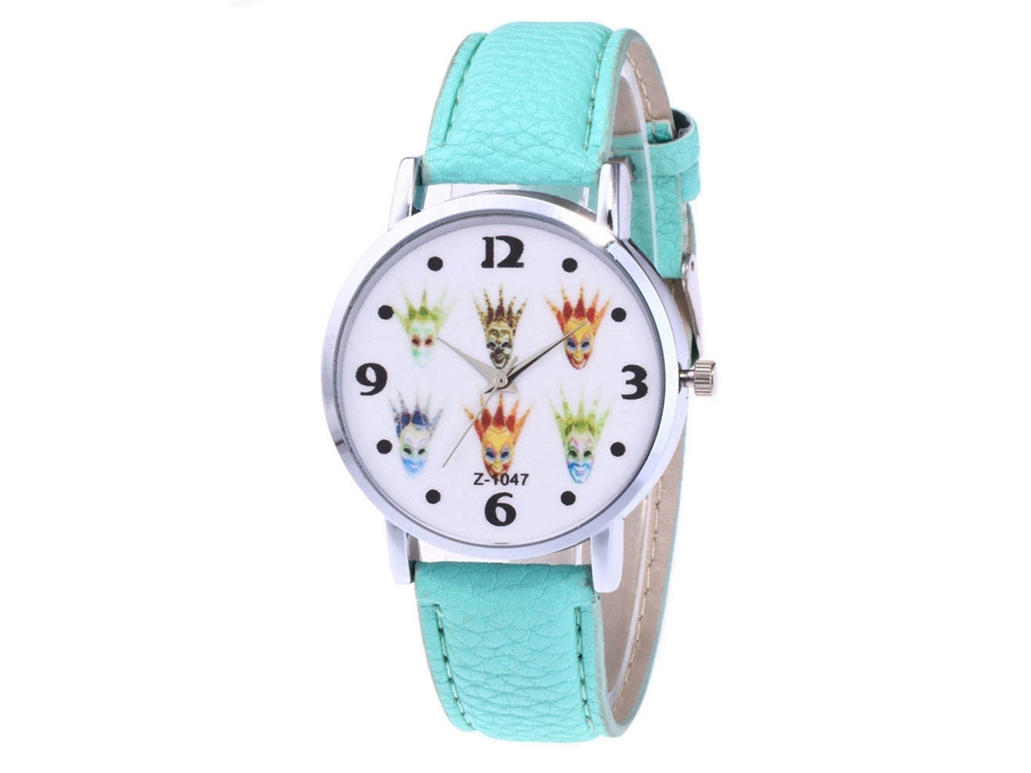 Reloj Casual De Mujer Analógico Con Correa De Pu Simple Pattern Zhoulianfa (menta)