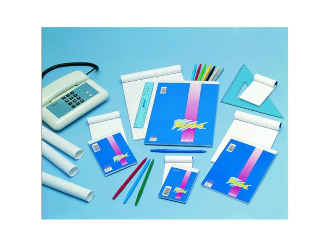 Caderno e bloco BLASETTI Bristol A6 70 folhas azul