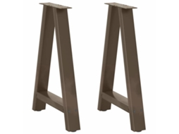 Vidaxl Pés De Mesa De Jantar Em Formato A, 2 Peças, 60x (72-73) Cm, Aço