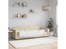 Vidaxl Sofá-cama 80x200 Cm Tecido Cor Creme