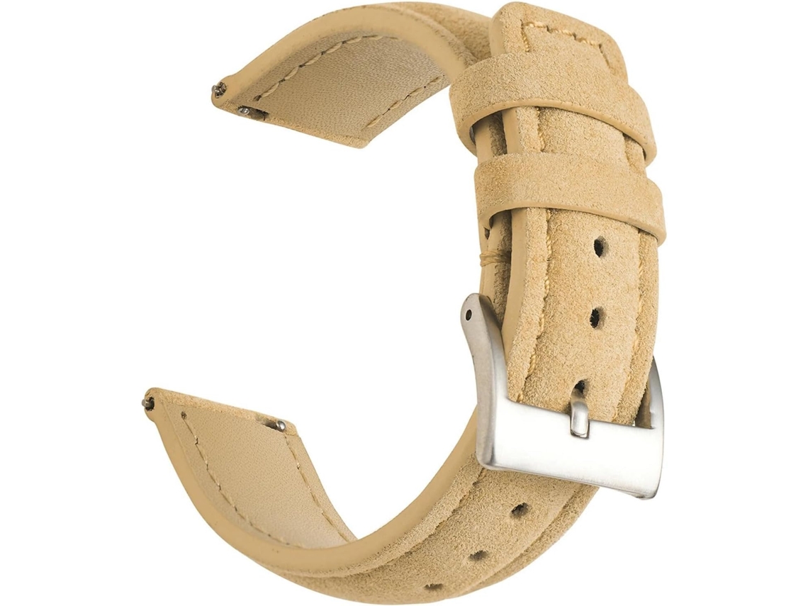 Pulseira de couro confortável e resistente à água com fivela de aço inoxidável S/MARCA