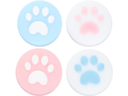 Capas Protetoras De Silicone Para Joystick Em Formato De Pata De Gato, Cor Azul.