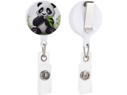 Porta Crachá Retrátil Fofo De Panda, Porta Crachá Divertido Enfermeiras Com Clipe, Chaveiro Porta Crachá Fofo