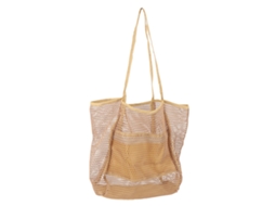 Mala Praia Mesh Grande Capacidade com Bolsos Khaki