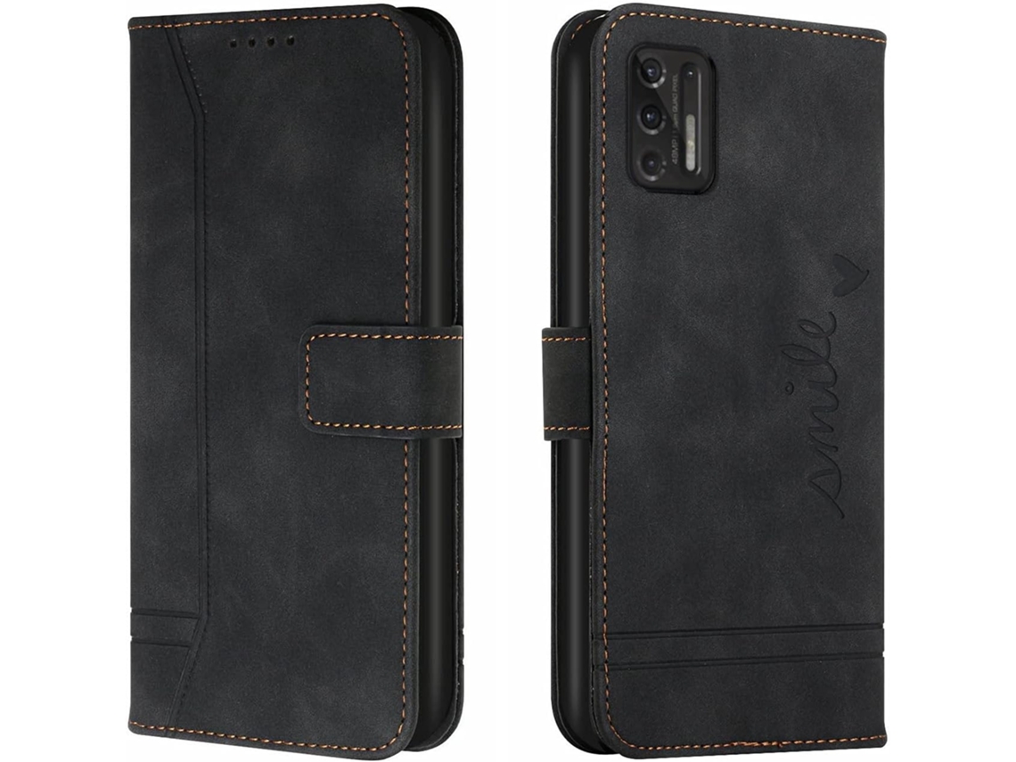 Caneta Stylus Clipe Antiqueda para Motorola Moto G Stylus 2021 6.8 HONGWE. Pele Magnética Preto