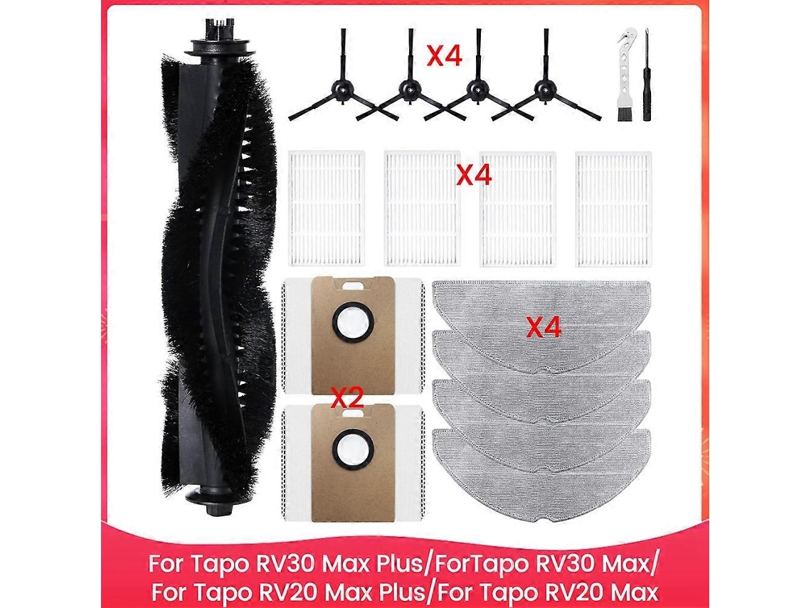 Conjunto De Acessórios Para Aspirador Robô Rv30 / Rv30 Max / Rv20 / Rv20 Max_ptg