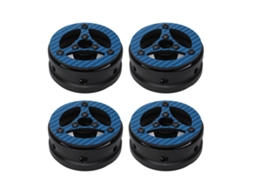 Mali 4pcs Jantes de Carro Rc de 1.9 Polegadas Fibra de Carbono Leve para Crawler 1/10 Carro Controle Remoto Azul