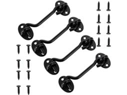 Fecho De Gancho E Olhal, Fecho De Gancho E Olhal Metal Com Parafusos Para Portas, Pacote Com 2 Unidades De 3a 6 Polegadas