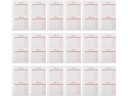 Recarga De Calendário A6 A 6 Folhas, De Planejamento Não Datadas, Duplas Faces Em Papel, 20 Para Escritório