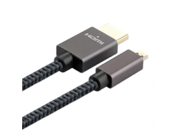 Cabo Micro Hdmi para 2.0 Macho de 3m 4k 60hz Celular, Câmera Digital, Pc e Projetor AQUAFORGE