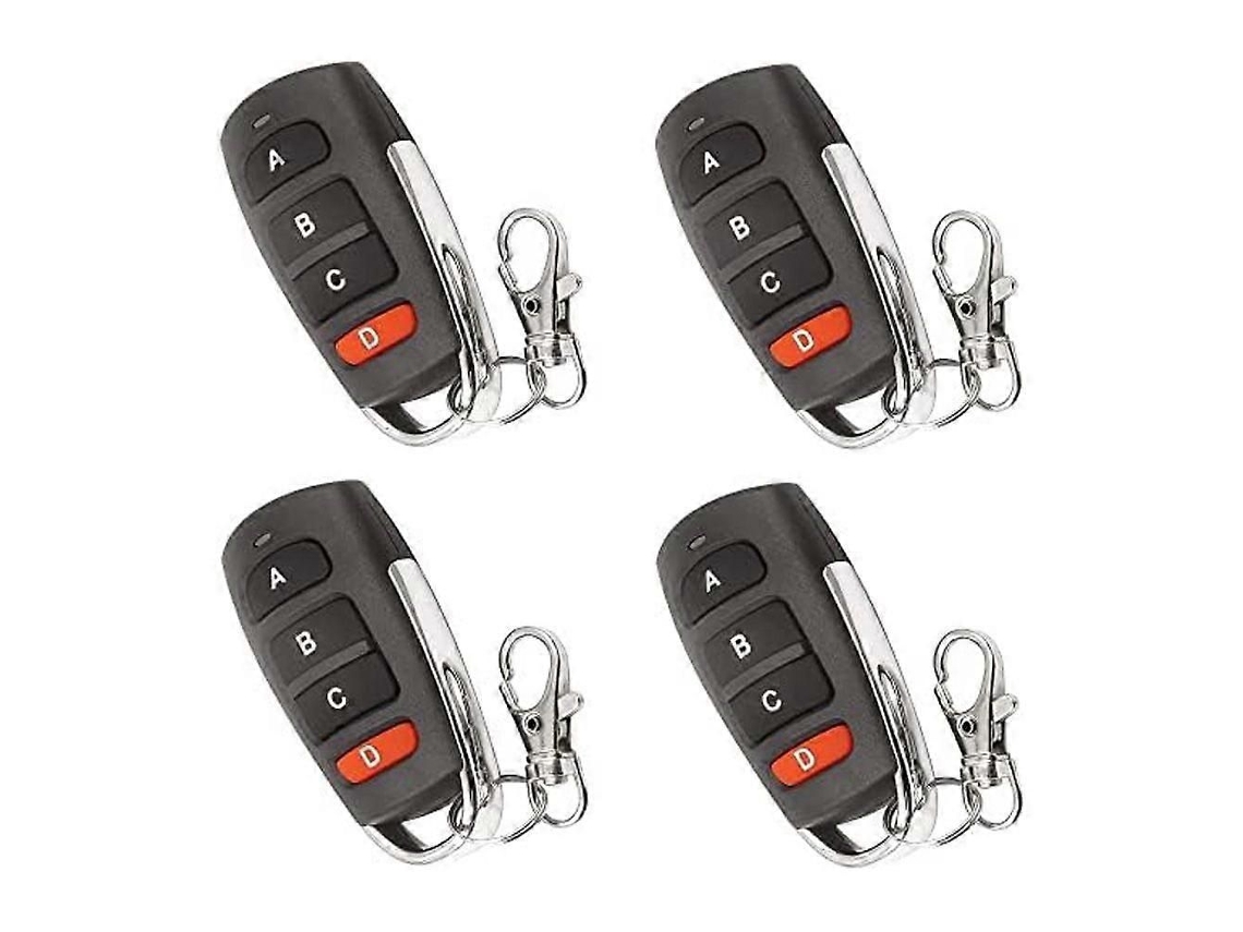 Conjunto De 4 Controles Remotos Universais Duplicadores Para Portas De Garagem, Incluindo Controles Para Portões, Chaveiros De Controle Remoto E