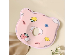 Travesseiro Anti cabeça Chata Bebé Espuma Viscoelástica 1 Peça, Tecido Algodão Suave para Recém nascidos 0 12 Meses, 26*23cm STELASPLEN