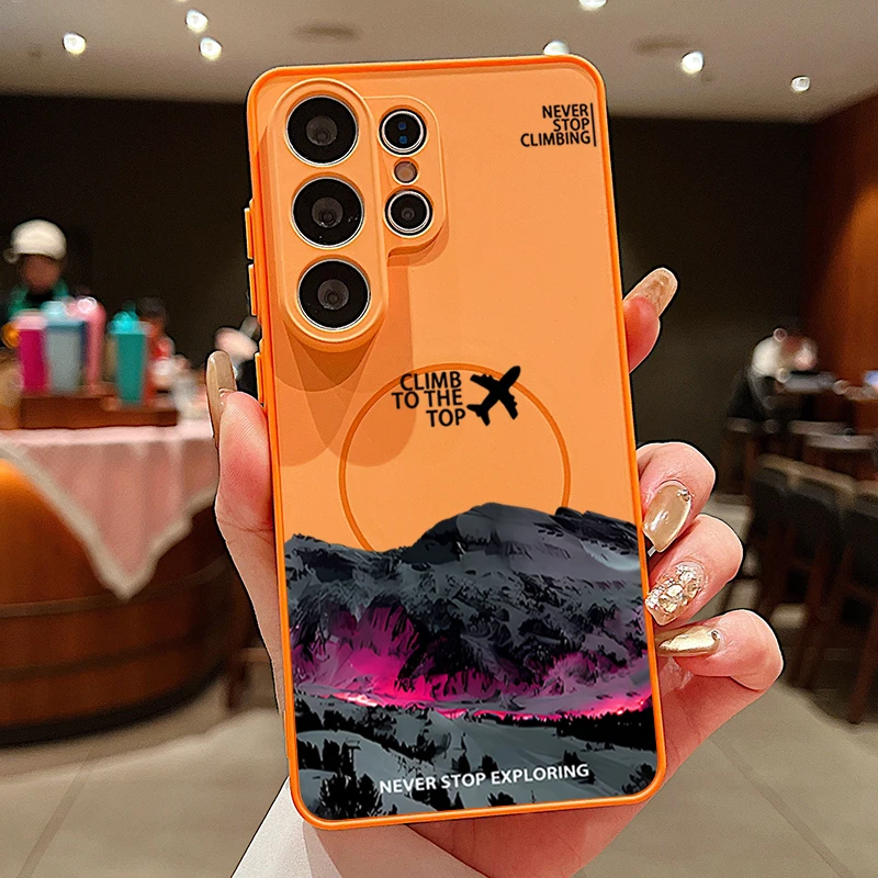 (laranja) Capa Magnética Para Celular Samsung Galaxy S26