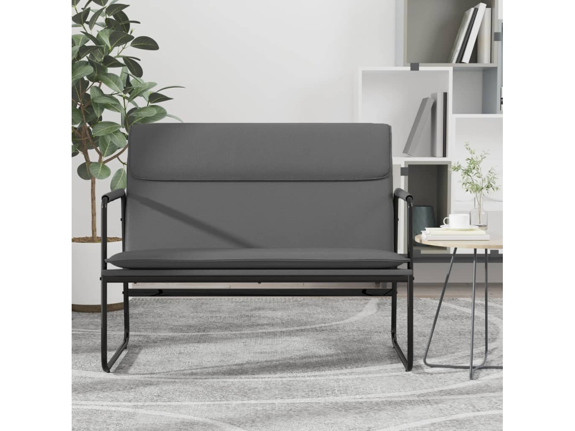 Vidaxl Banco 100x64x80 Cm Couro Artificial Cinzento