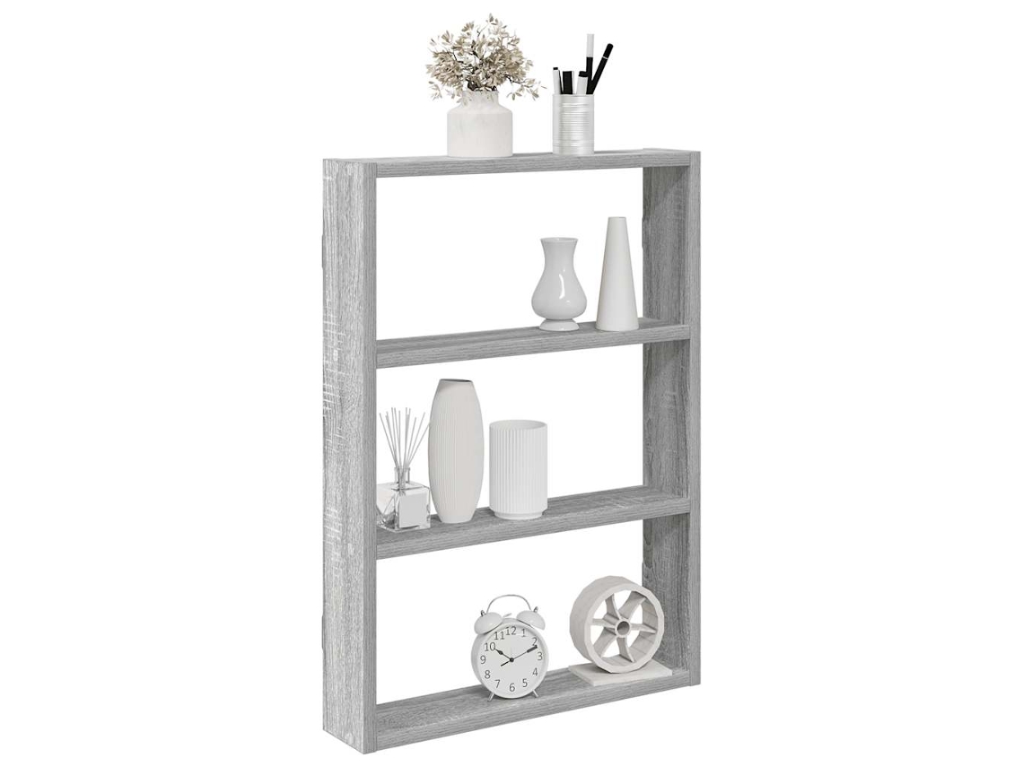 Vidaxl Prateleira Parede 43x9x60 Cm Deriv. De Madeira Cinza Sonoma