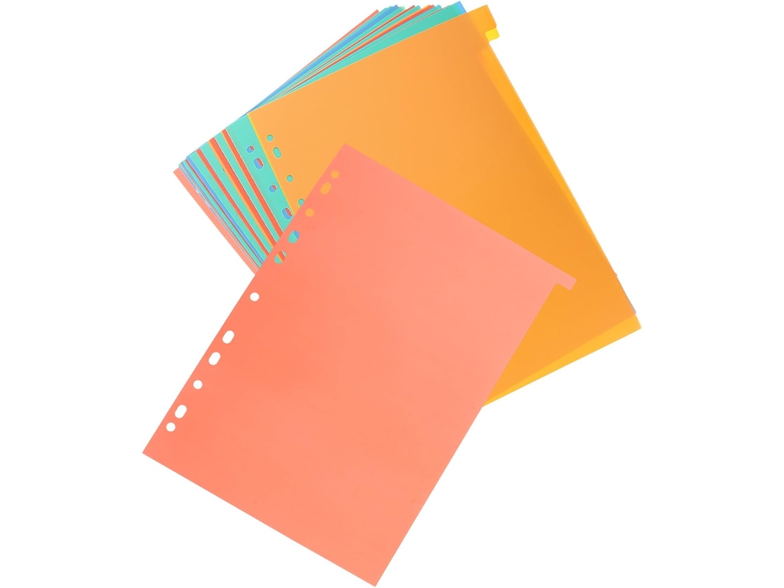 Divisórias de papel PP laranja para arquivo 31 Folhas Com Abas, ideias para decoração escolar e de mesa, para