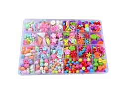 Walshlxq kit de Perlas para Niñas: Juguetes de Hacer Pulseras Diy Con 24 Cuadrículas, Juguetes Educativos de Manualidades, 9 Piezas Tipo 4