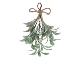 Decoração Artificial de Visco para Casa, Planta Verde, 23cm, Branco LAXISCREED