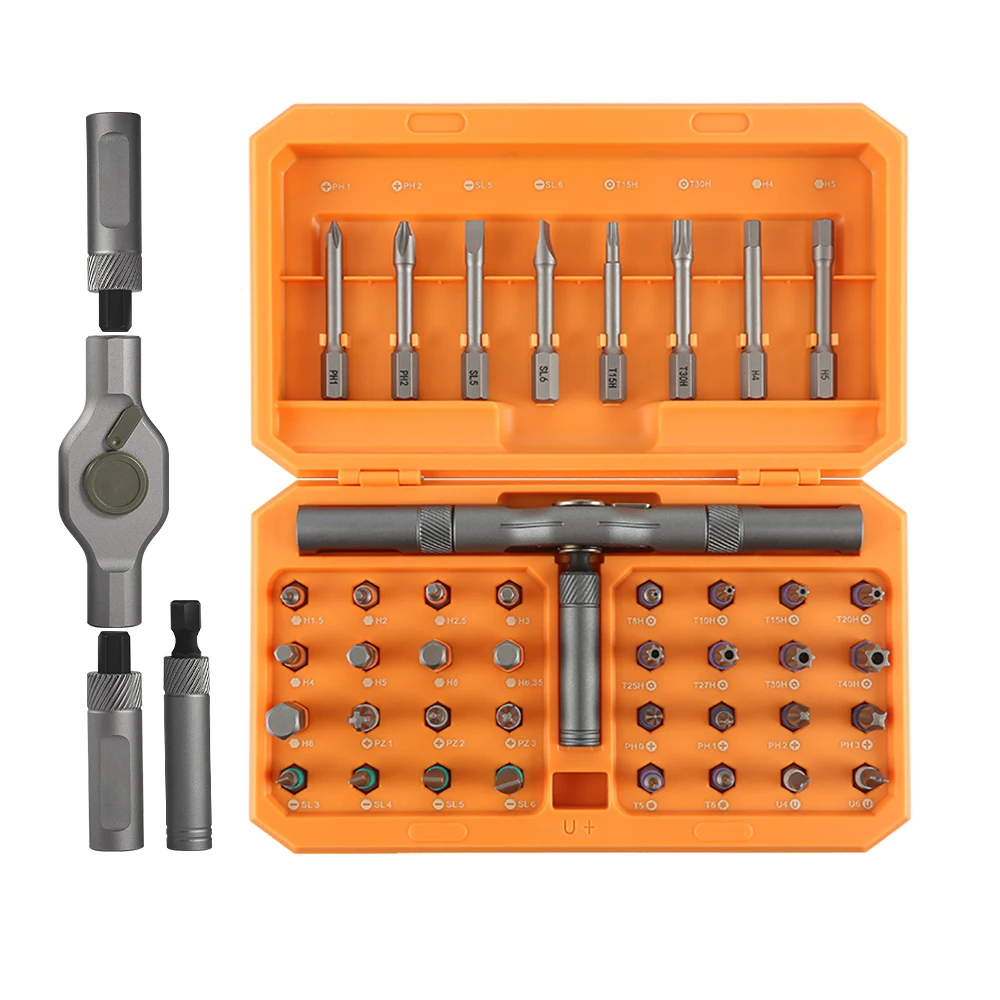 Conjunto De 42 Chaves De Fenda De Precisão Com Catraca, Ideal Para Reparos Domésticos.