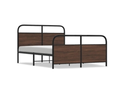 Estrutura de Cama sem Colchão 140x200 Cm Metal Carvalho MAISON EXCLUSIVE