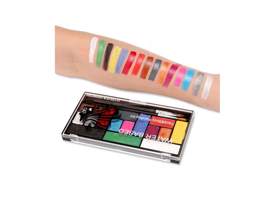Kit de Pintura Facial para Crianças e Adultos com 15 Cores | S/MARCA
