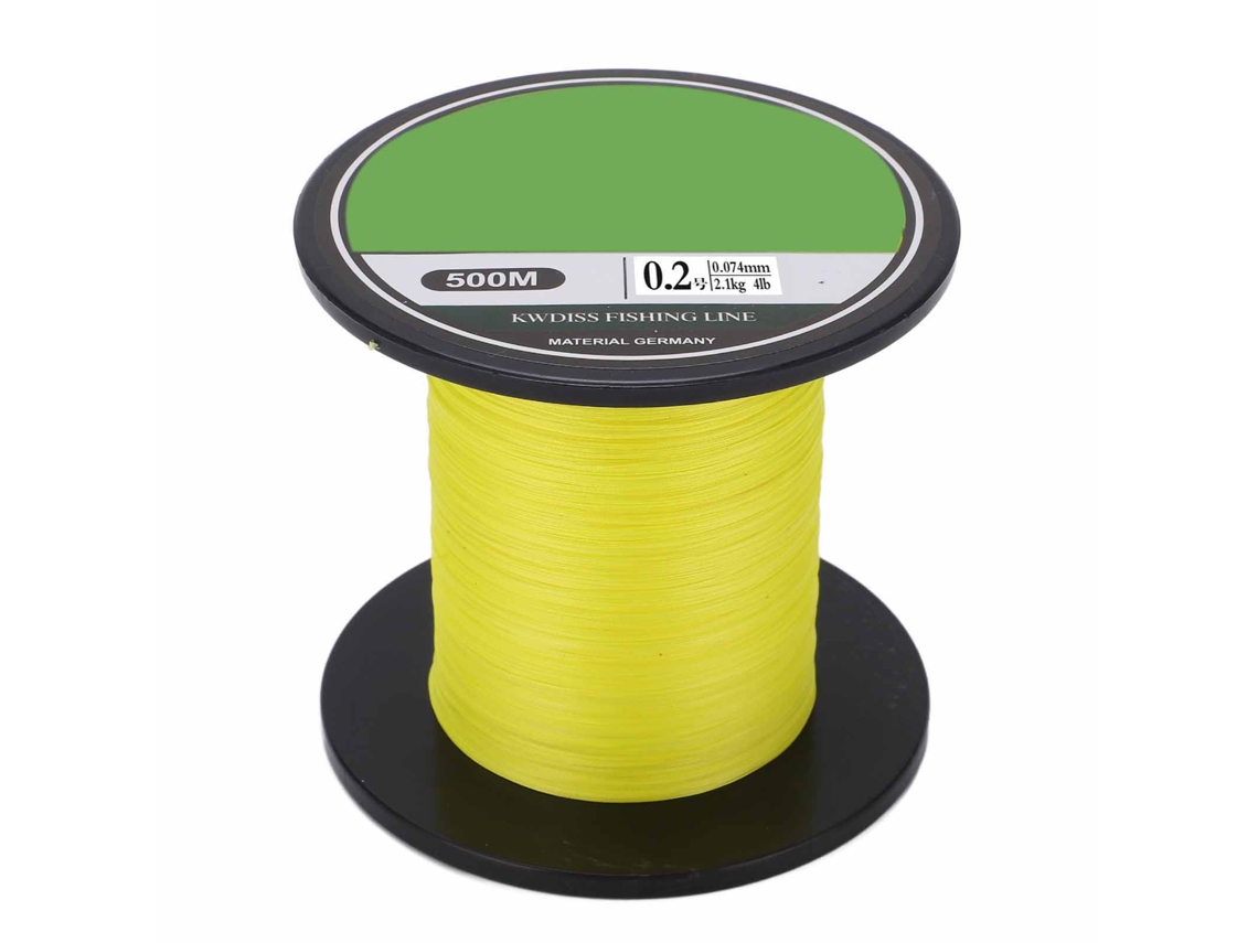 Linha de Pesca 8 Fios 500m Pe Amarela