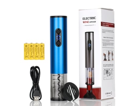 Saca-rolhas Elétrico Winlauyet Tb380 Alimentado A Bateria/recarregável Azul
