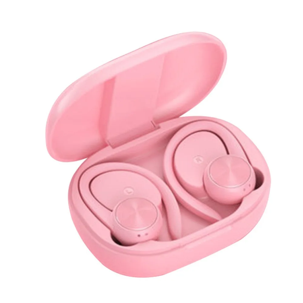 (rosa) Fones De Ouvido Bluetooth Sem Fio Com Gancho De Orelha, Fones De Ouvido Estéreo Tws Sem Fio