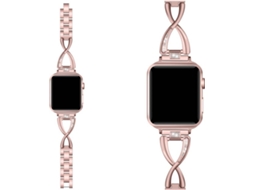 Bracelete Apple Watch 42 mm WJS Metal Rosa
