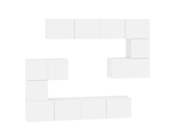 Wall-mounted Tv Cabinet, Wall-mounted Tv Cabinets Vidaxl Branco Madeira Processada (n/a)