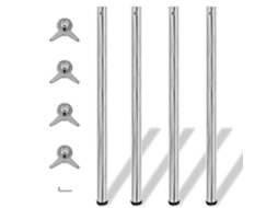 Pernas De Mesa Ajustáveis ​​em Altura, 4pcs, Cromado, 1100 Mm
