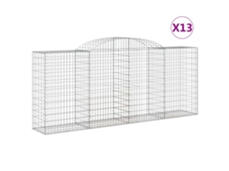 Gabion Basket, Gabion Baskets Vidaxl Prateado Ferro (300 X 50 X 120/140 Cm)
