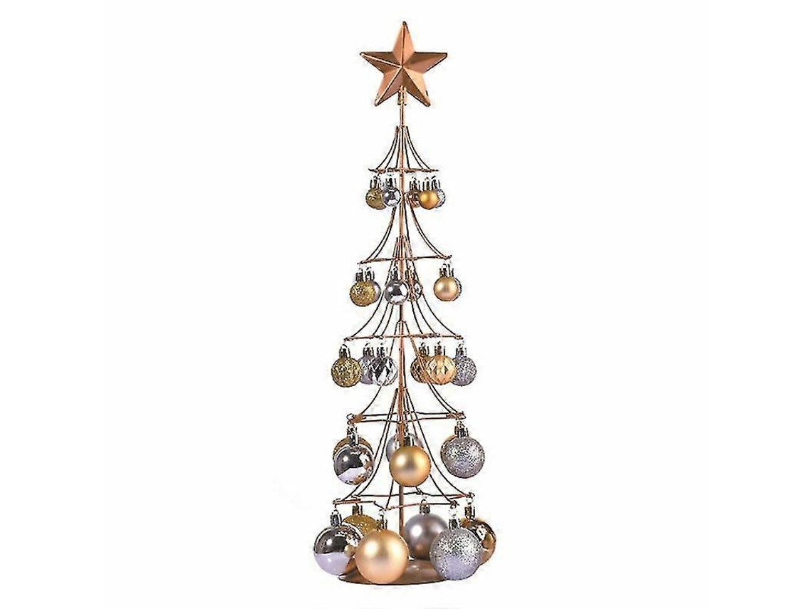 Enfeites De Mesa De Natal Enfeites De Bola De Natal Com Estrutura De Ferro Enfeites De Mesa Para Árvores De Natal Olysi Shop