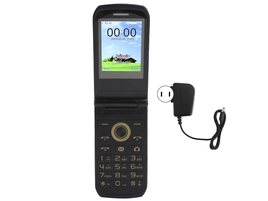 Telefone Flip Laxiscreed Com Dual Sim E Tela De 2.4 Polegadas Para Uso Simples E Confiável