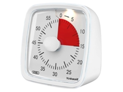Timer Com Contagem Regressiva De 60 Minutos, Silencioso, Branco, 8,8x8,8x5,4 Cm