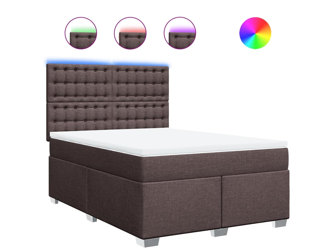 Box Spring Bed, Box Spring Beds Vidaxl Marrom Tecido (160 X 200 Cm)