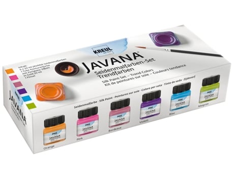 Tinta de Seda KREUL Javana Conjunto de Cores Da Moda 6 X 20 Ml