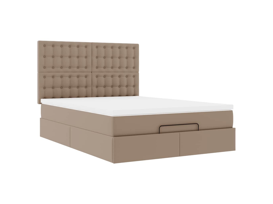 Ottoman Bed, Ottoman Beds Vidaxl Marrom Couro Artificial (140 X 200 Cm)
